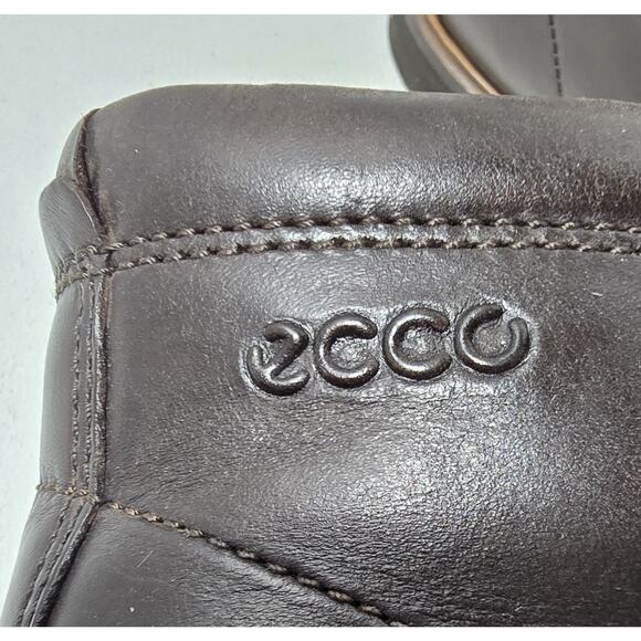 Men\'s ECCO Brown Leather Chukka Ankle Boots Size EU41/US-7-7.5- EUC